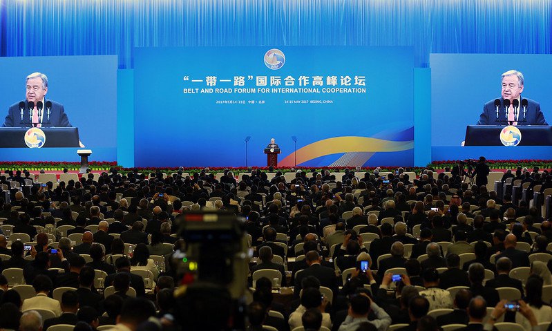 Secretary-General António Guterres addresses the Belt and Road Initiative Forum on International Cooperation, in Beijing. Photo: UN Photo/Zhao Yun, CC BY-NC-ND 2.0