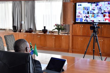President Cyril Ramaphosa participates in a virtual United Nations High-Level meeting on Financing for Development in Era of COVID-19 and Beyond