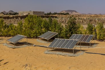 Solar panels in Al Hayz village, Egypt