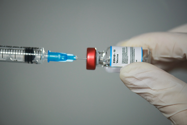 Covid vaccine syringe