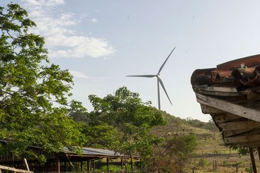 wind farm in the Department of Rivas, Nicaragua
