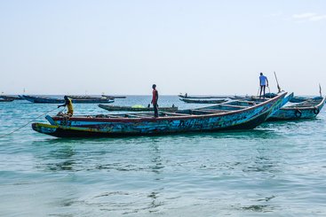 Traditional fishing boats, Bargny Senegal