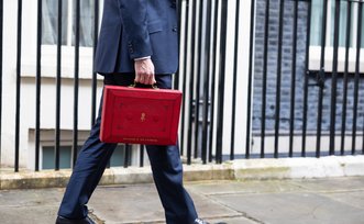 UK Treasury red budget box