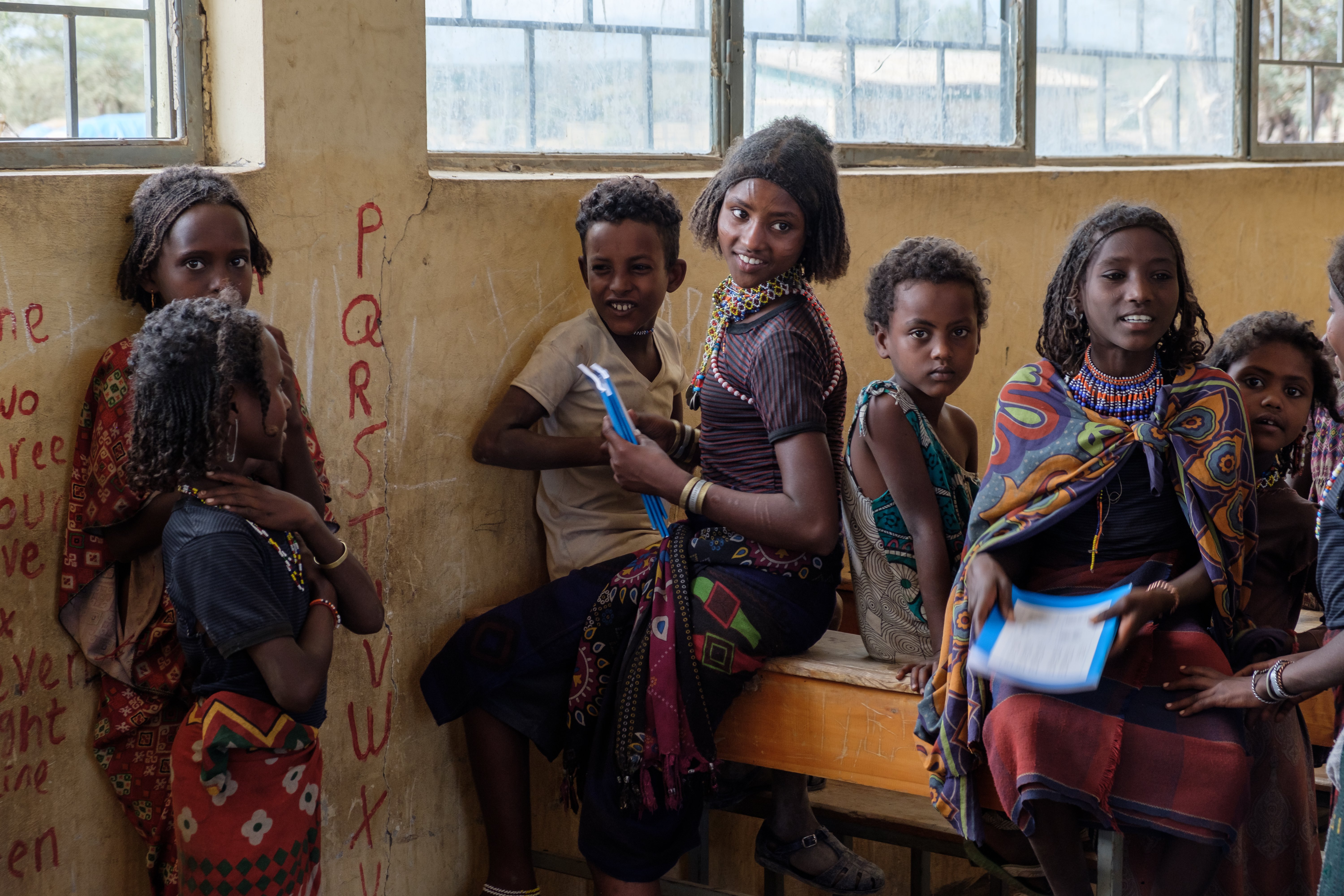 Young adolescent girls in Afar, Ethiopia
