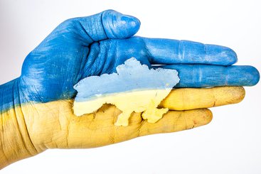 Ukraine Flag Hand