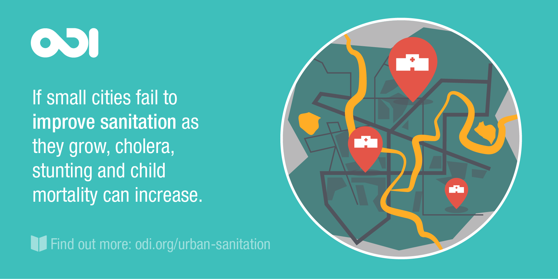 If small cities fail to improve sanitationa s they grow, cholera, stunting and child mortality can increase.