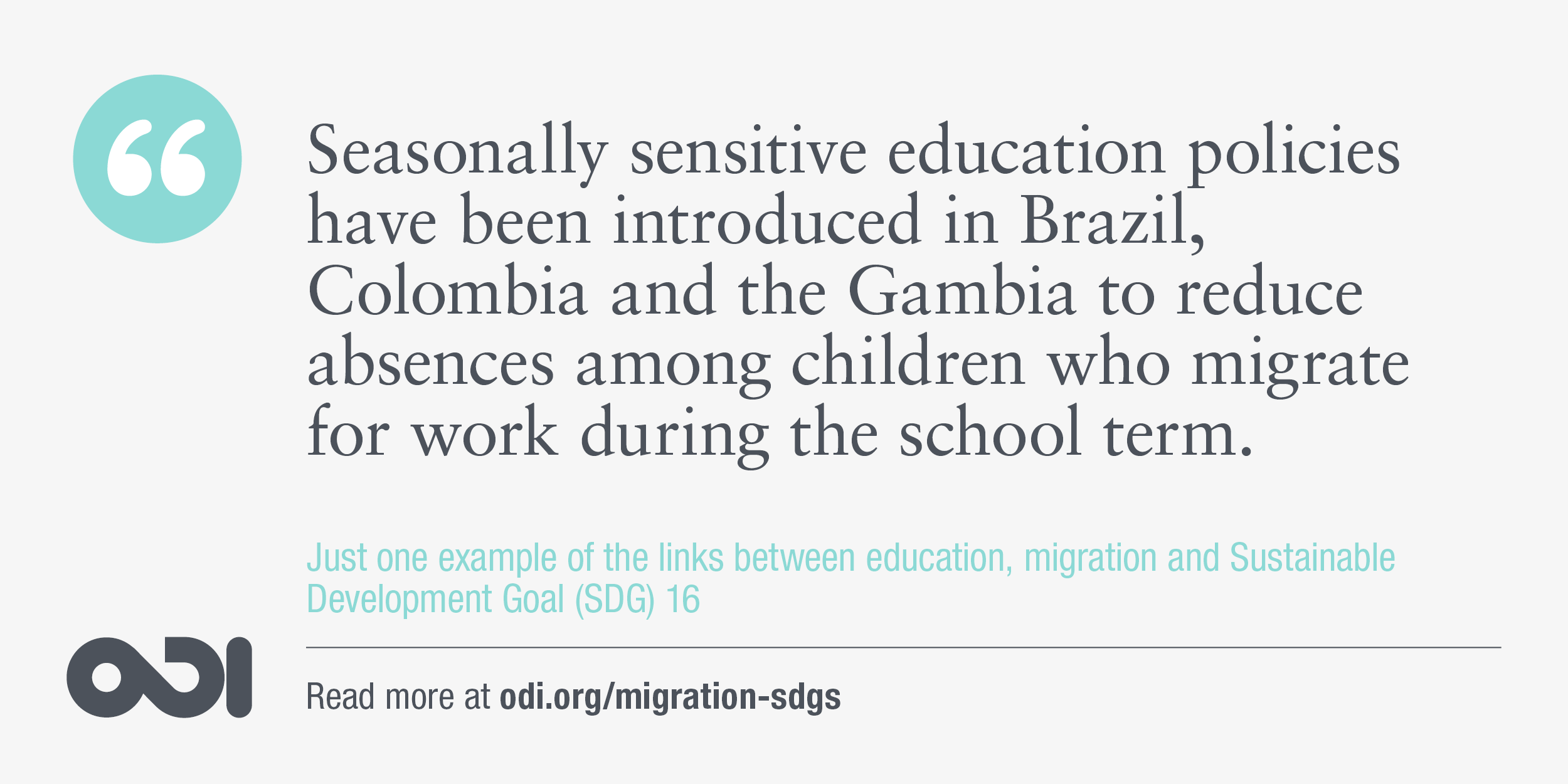 The links between education, migration and SDG