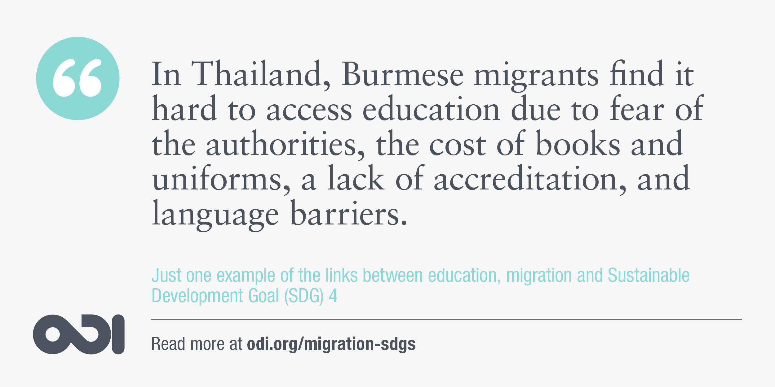The links between education, migration and SDG 4. 