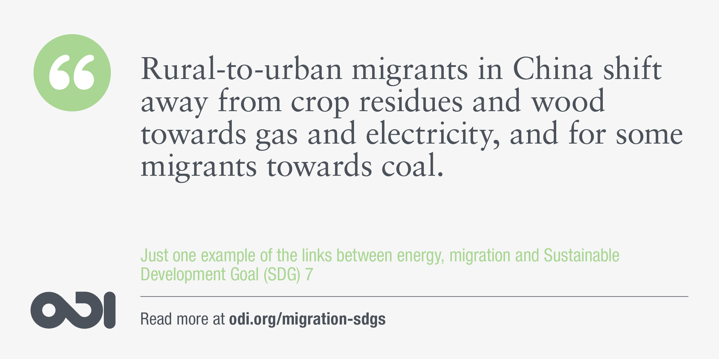 The links between energy, migration and SDG 7.