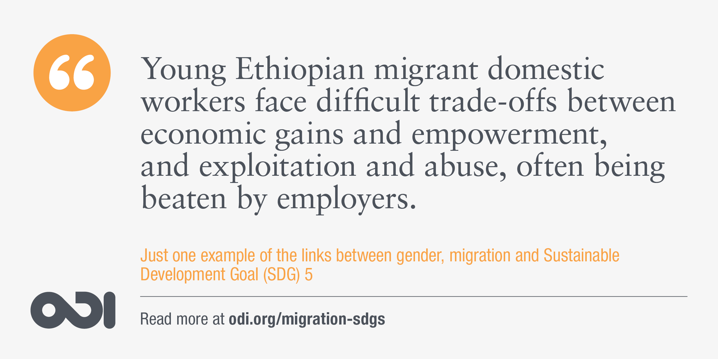 The links between gender, migration and SDG 5.