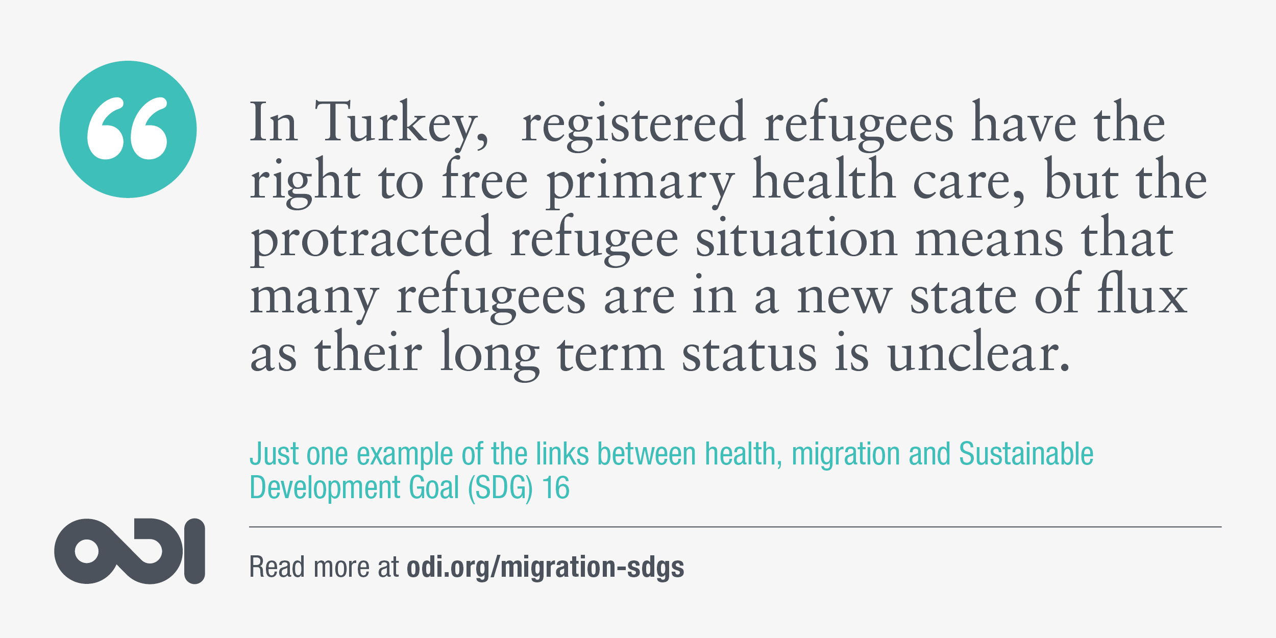 The links between health, migration and SDG 16. 