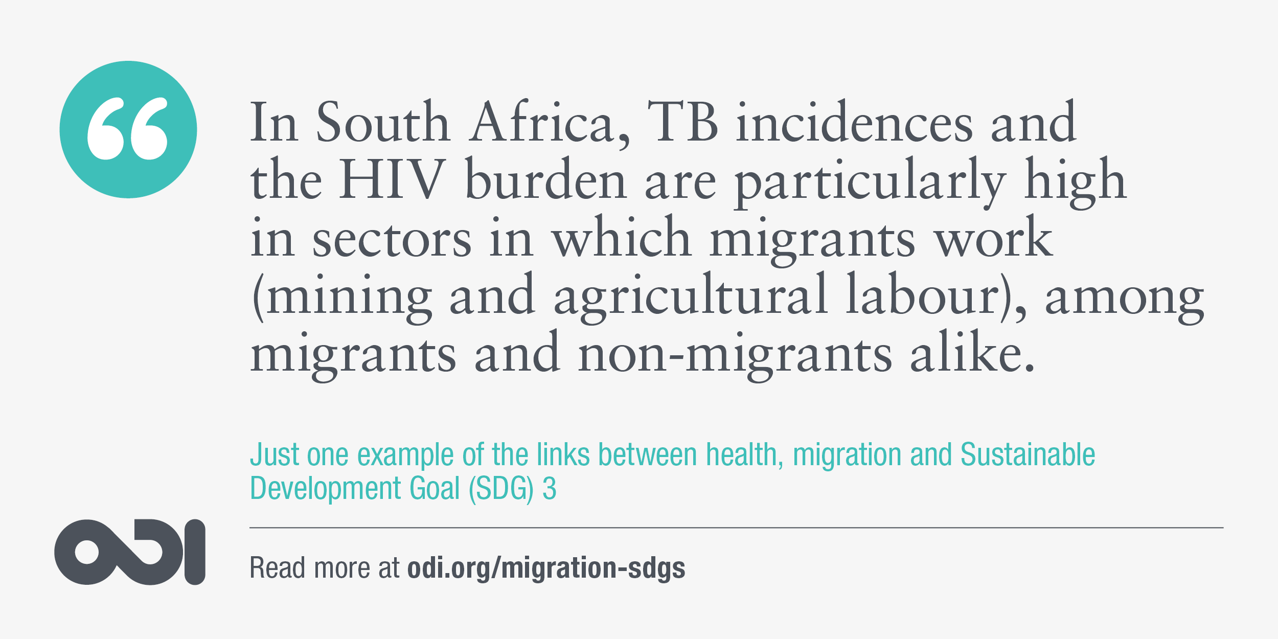 The links between health, migration and SDG 3.