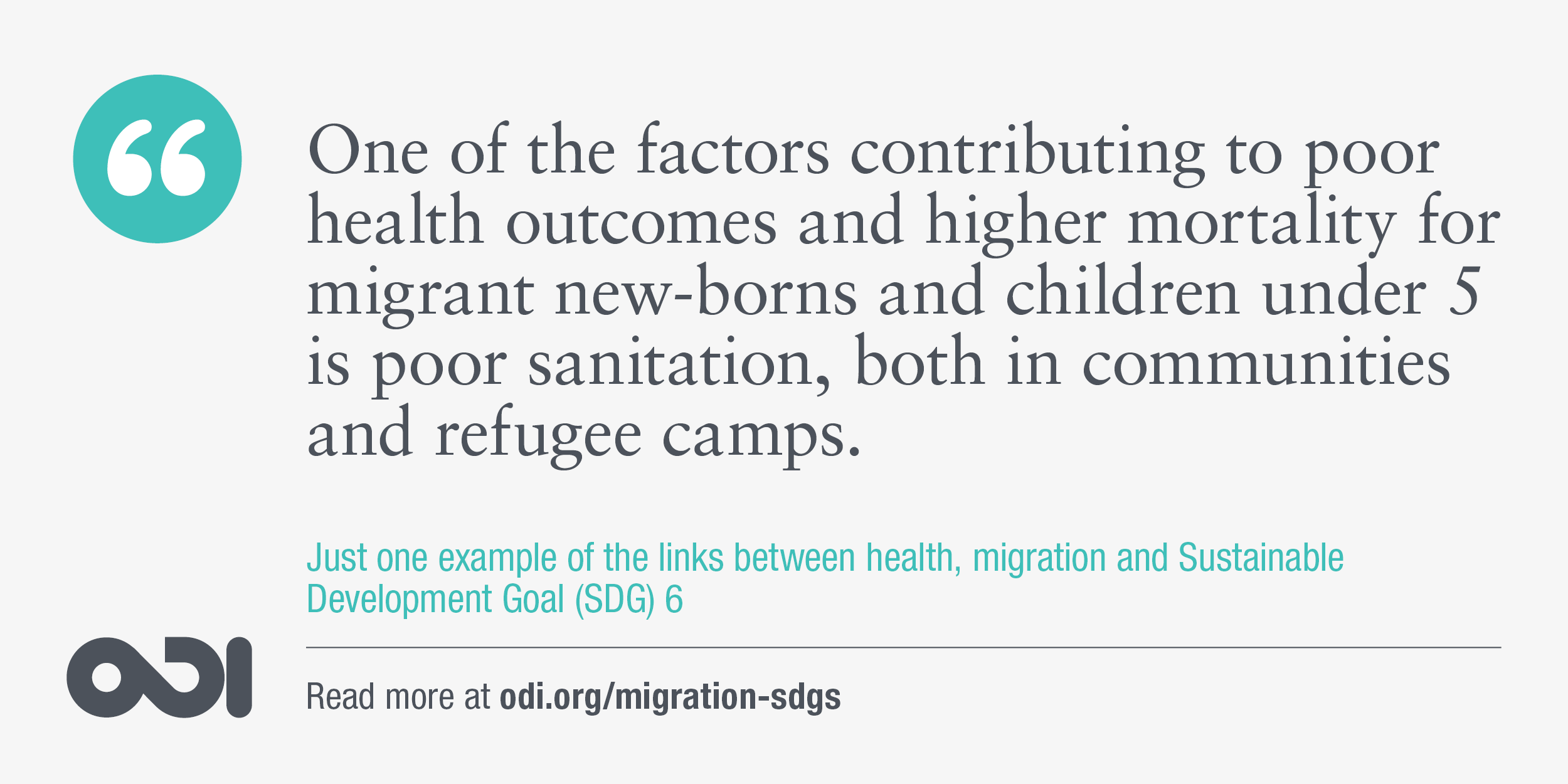 The links between health, migration and SDG 6.