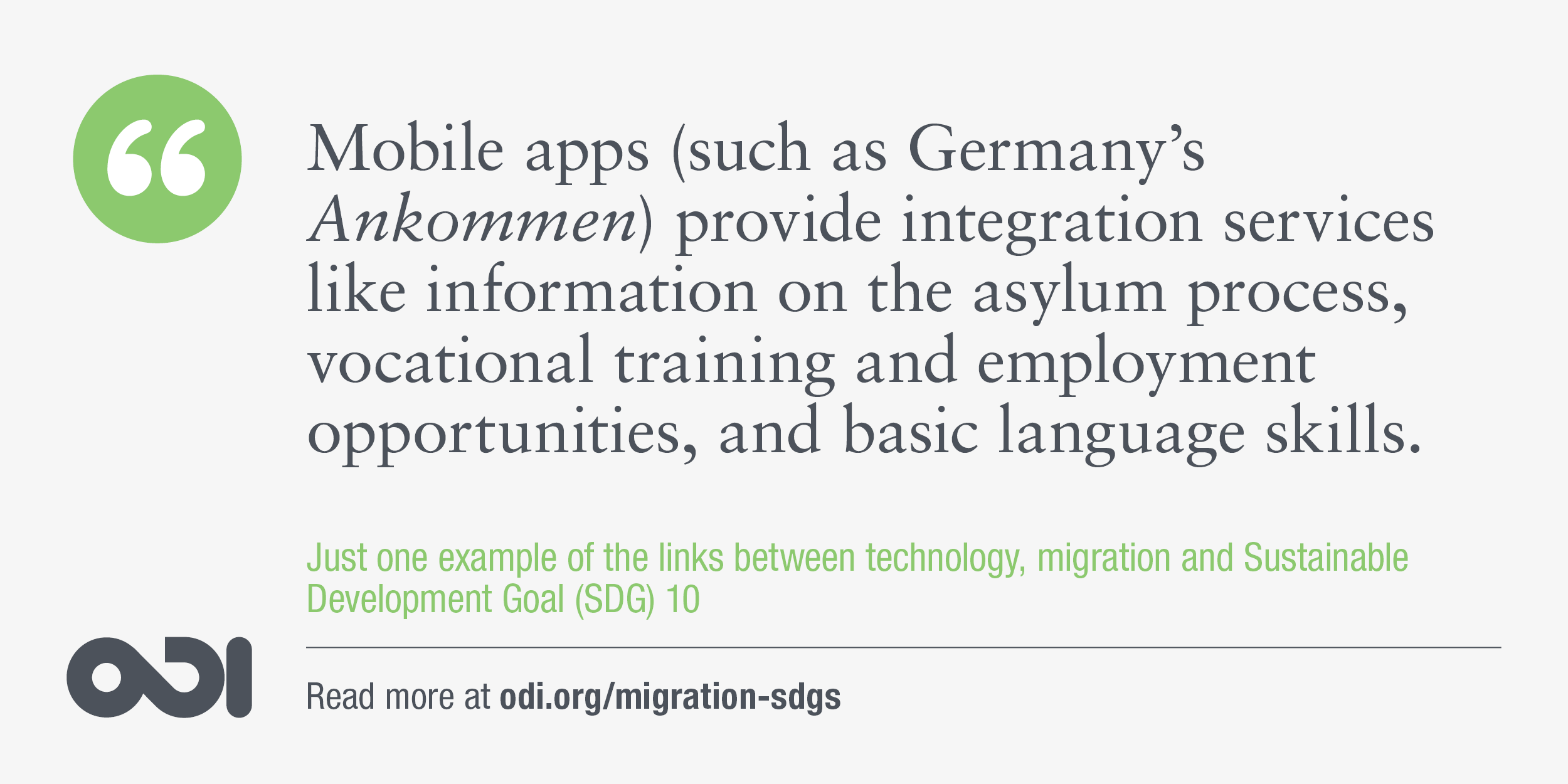 The links between technology, migration and SDG 10. 