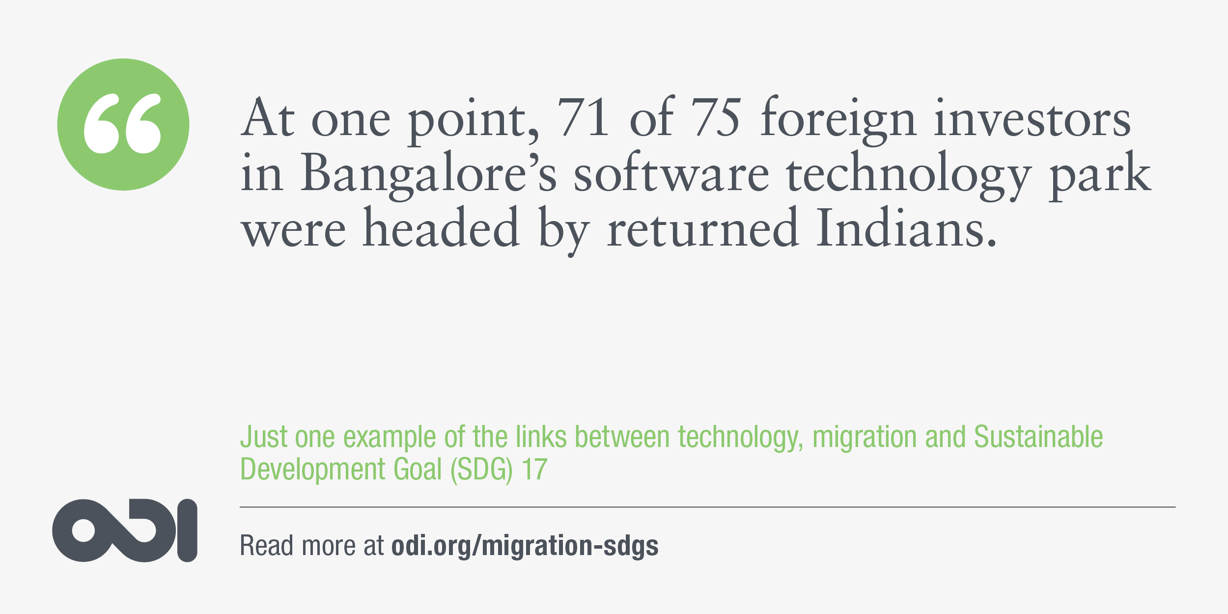 The links between technology, migration and SDG 17.
