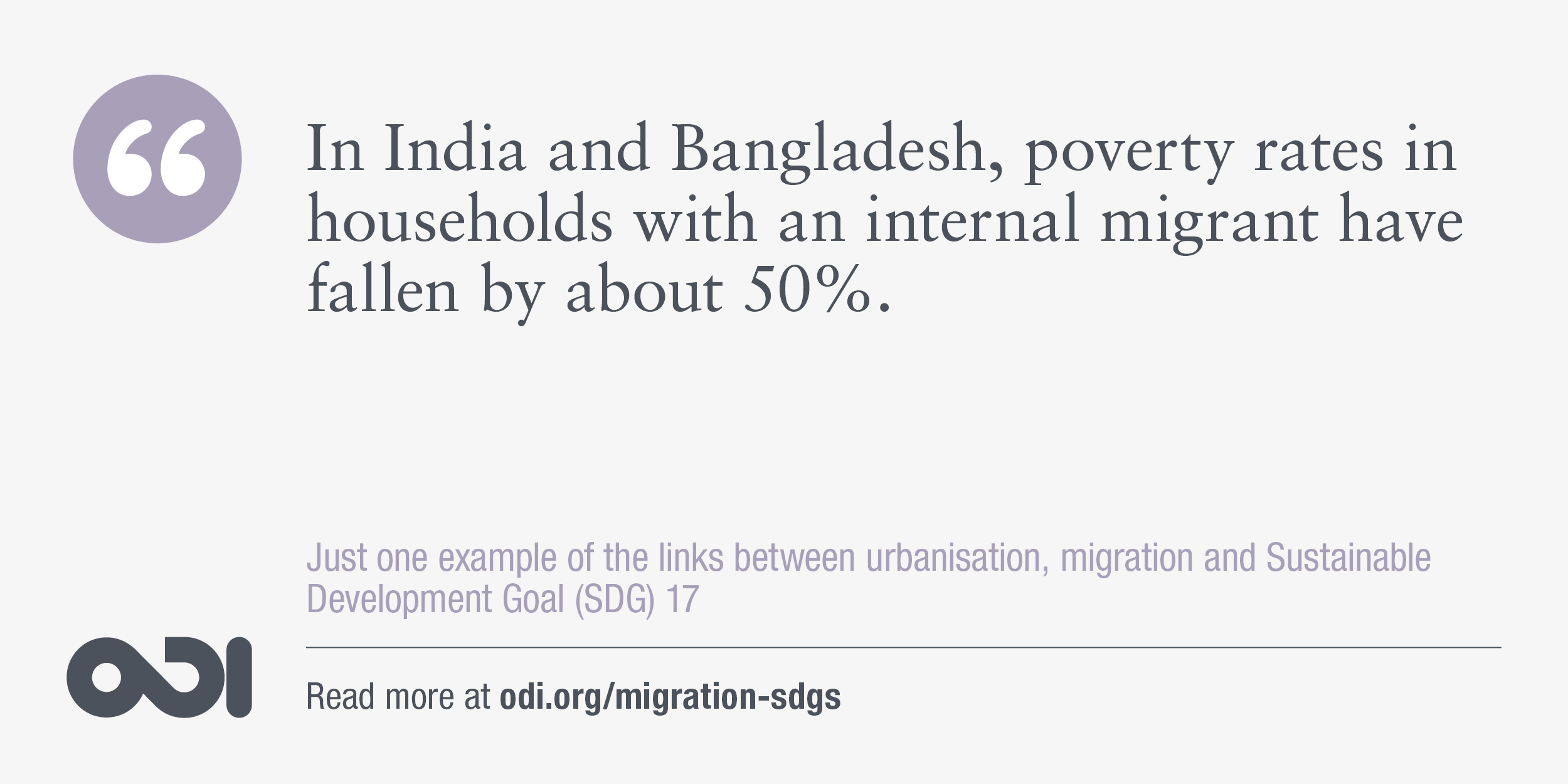 The links between urbanisation, migration and SDG 17.