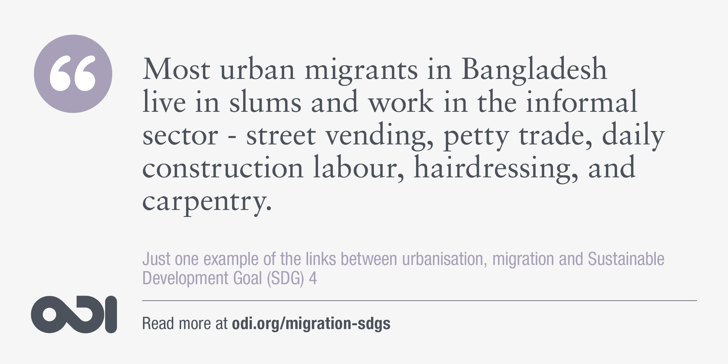 The links between urbanisation, migration and SDG 4.