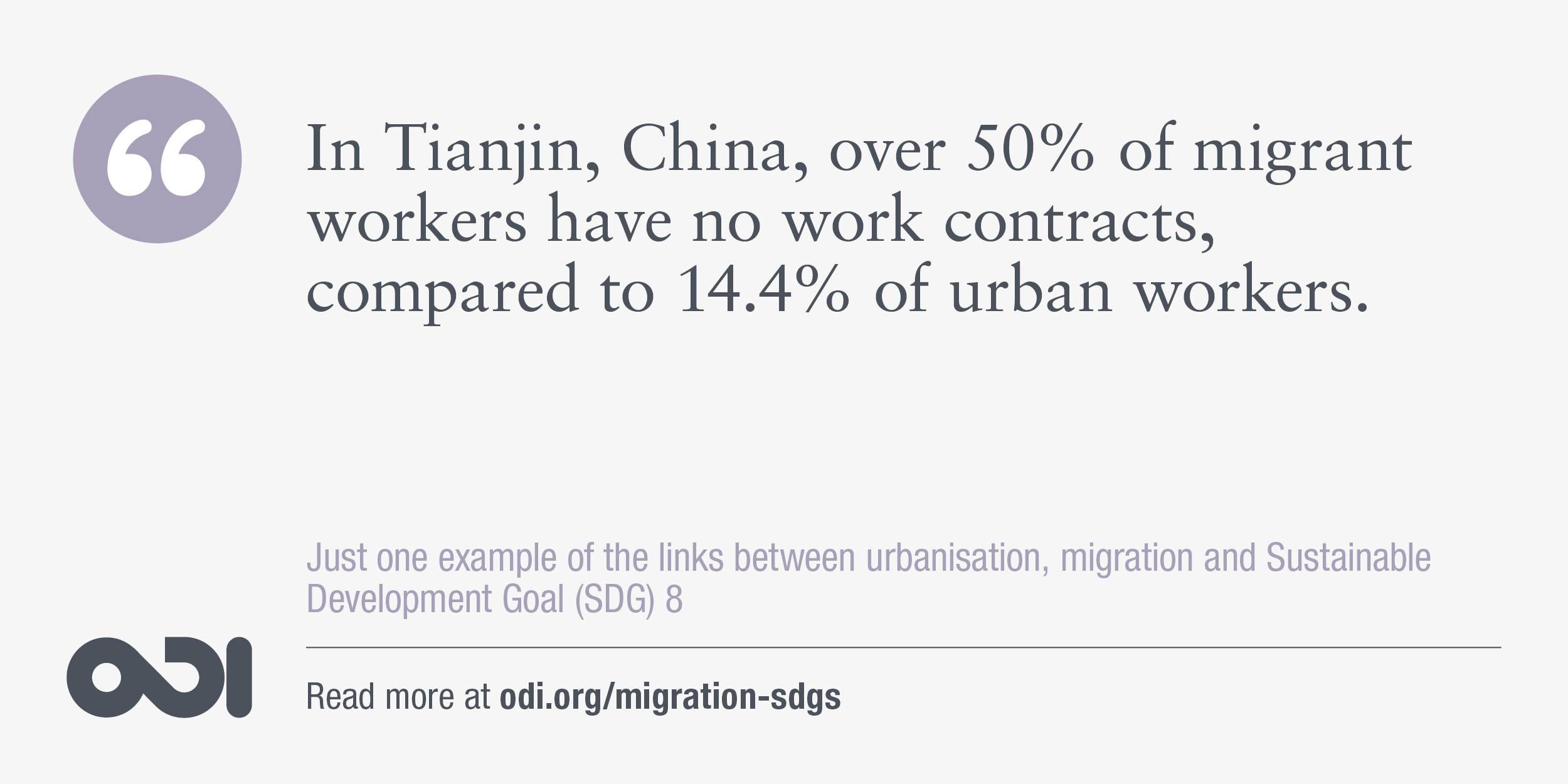 The links between urbanisation, migration and SDG 8.