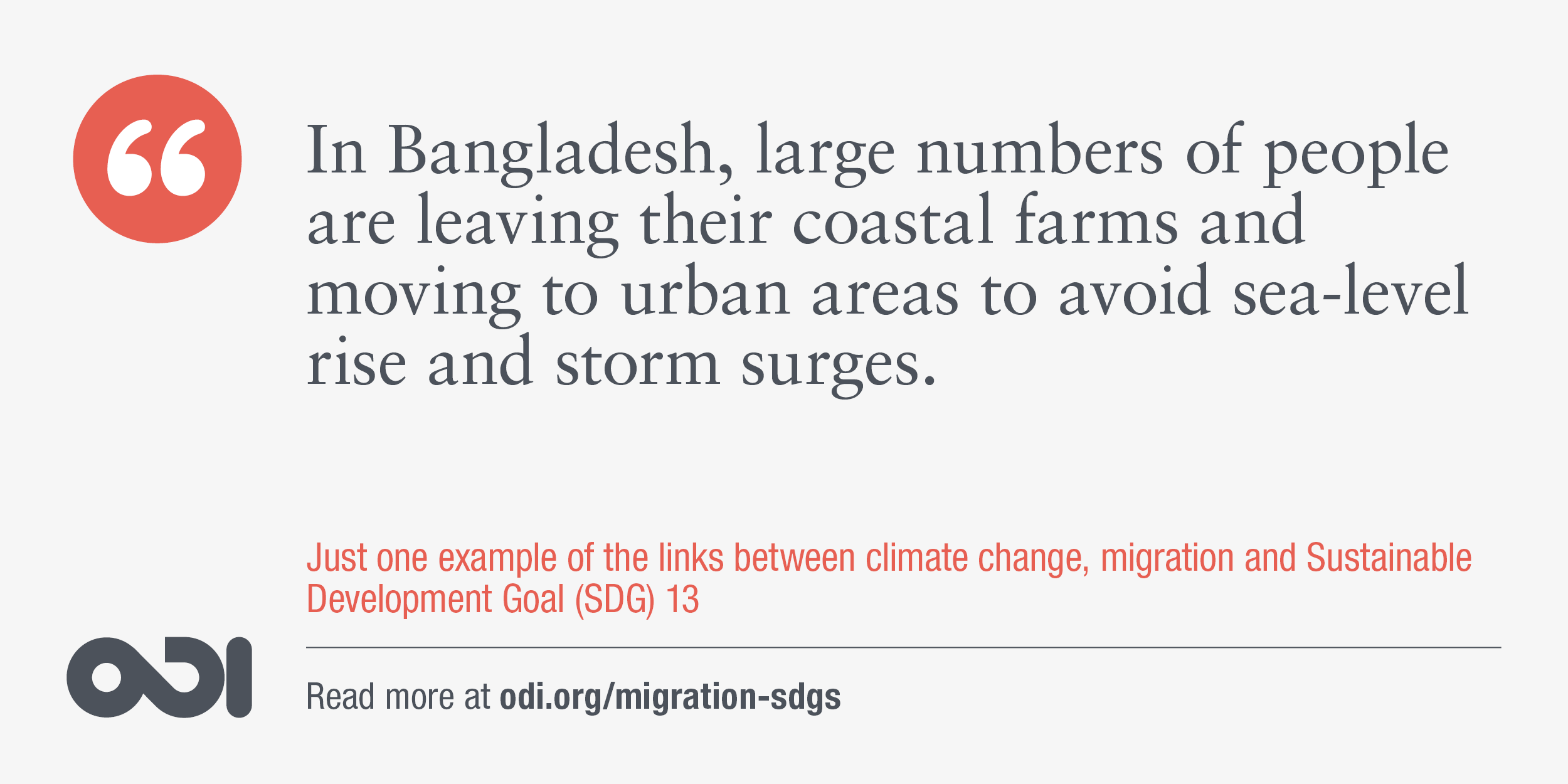 The links between climate change, migration and SDG 13. 