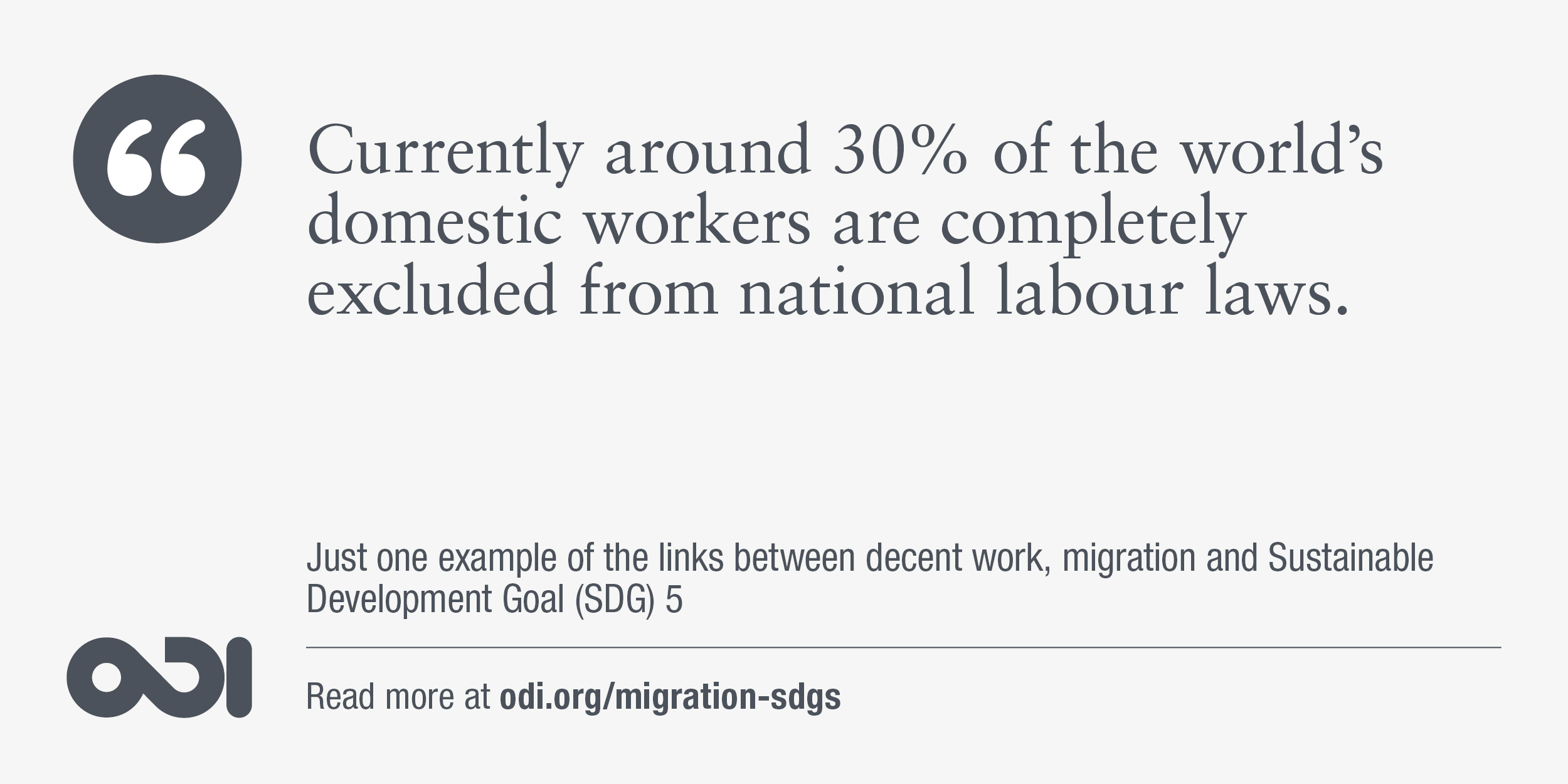 The links between decent work, migration and SDG 5. 