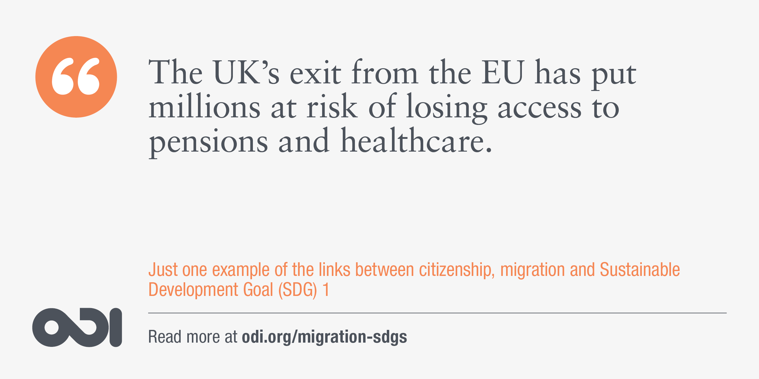 The links between citizenship, migration and SDG 1.