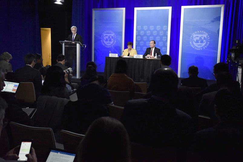 World Bank and IMF coronavirus press conference, 2020. Photo: WB, CC BY-NC-ND 2.