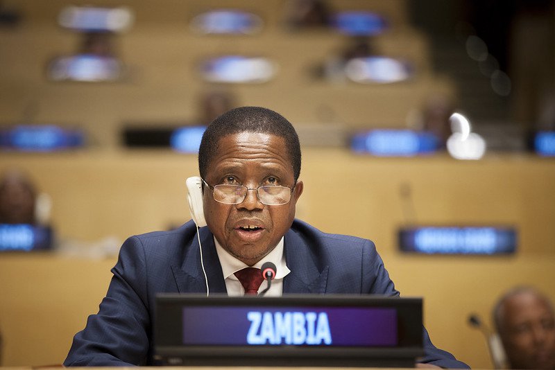 President of Zambia Edgar Chagwa Lungu at the UN in 2017. Photo: UN Photo/Ariana Lindquist CC BY-NC-ND 2.0